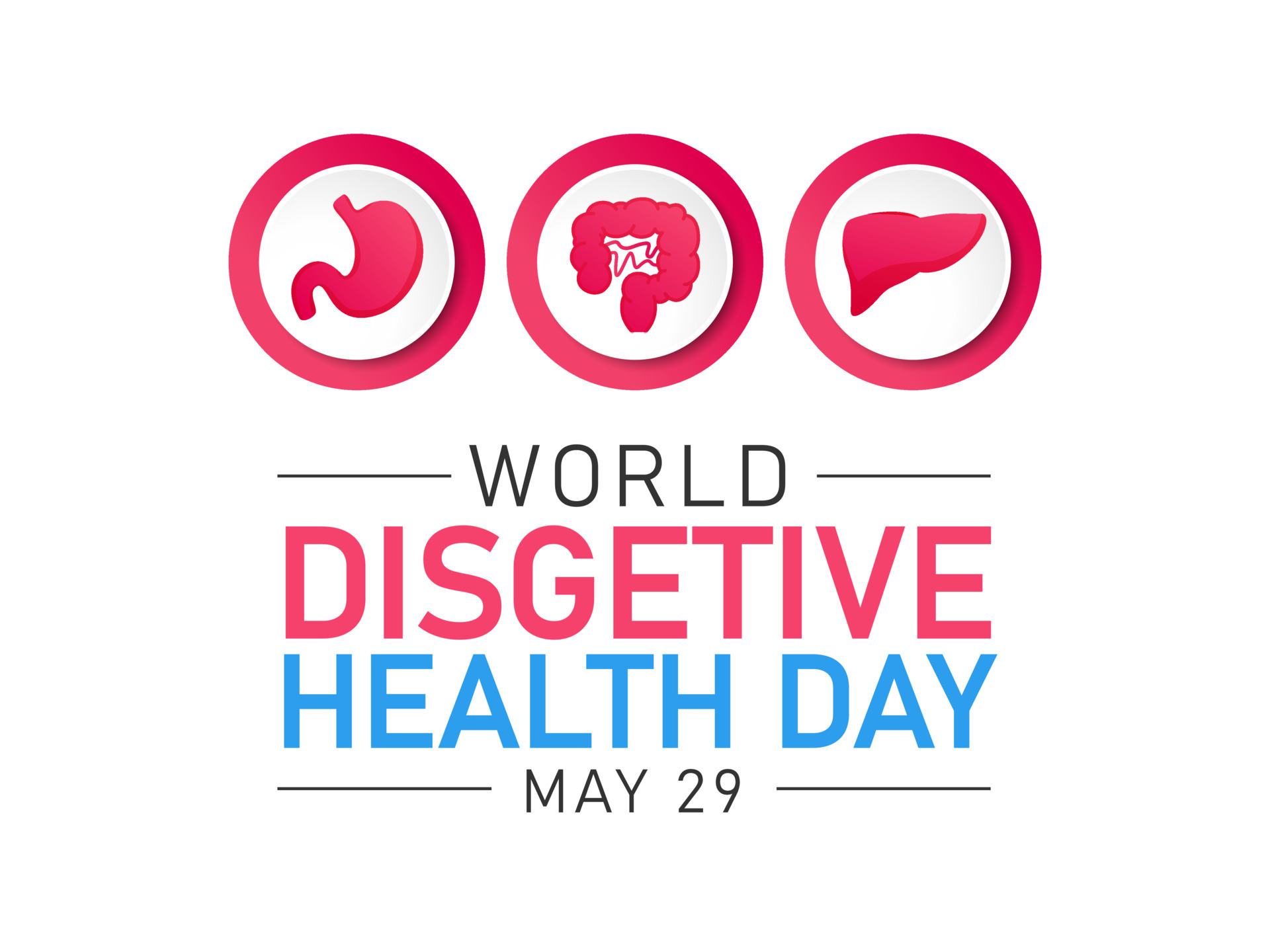 World Digestive Health Day Design, disgestive systems organ awareness