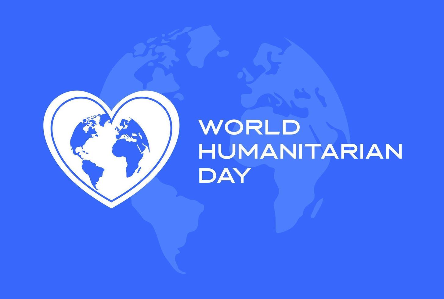 mundo humanitario día bandera diseño agosto 19 vector
