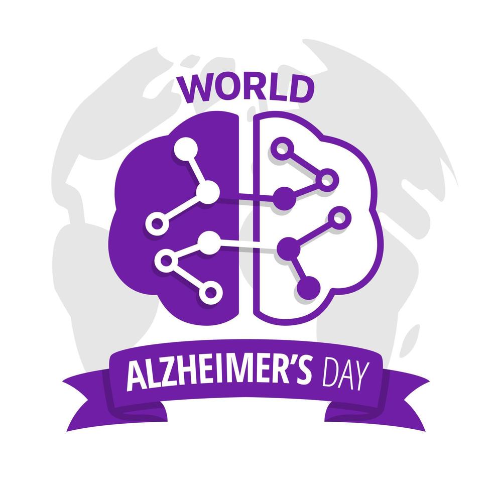 World Alzheimer's Day Concept Design. Alzheimer awareness illustration vector