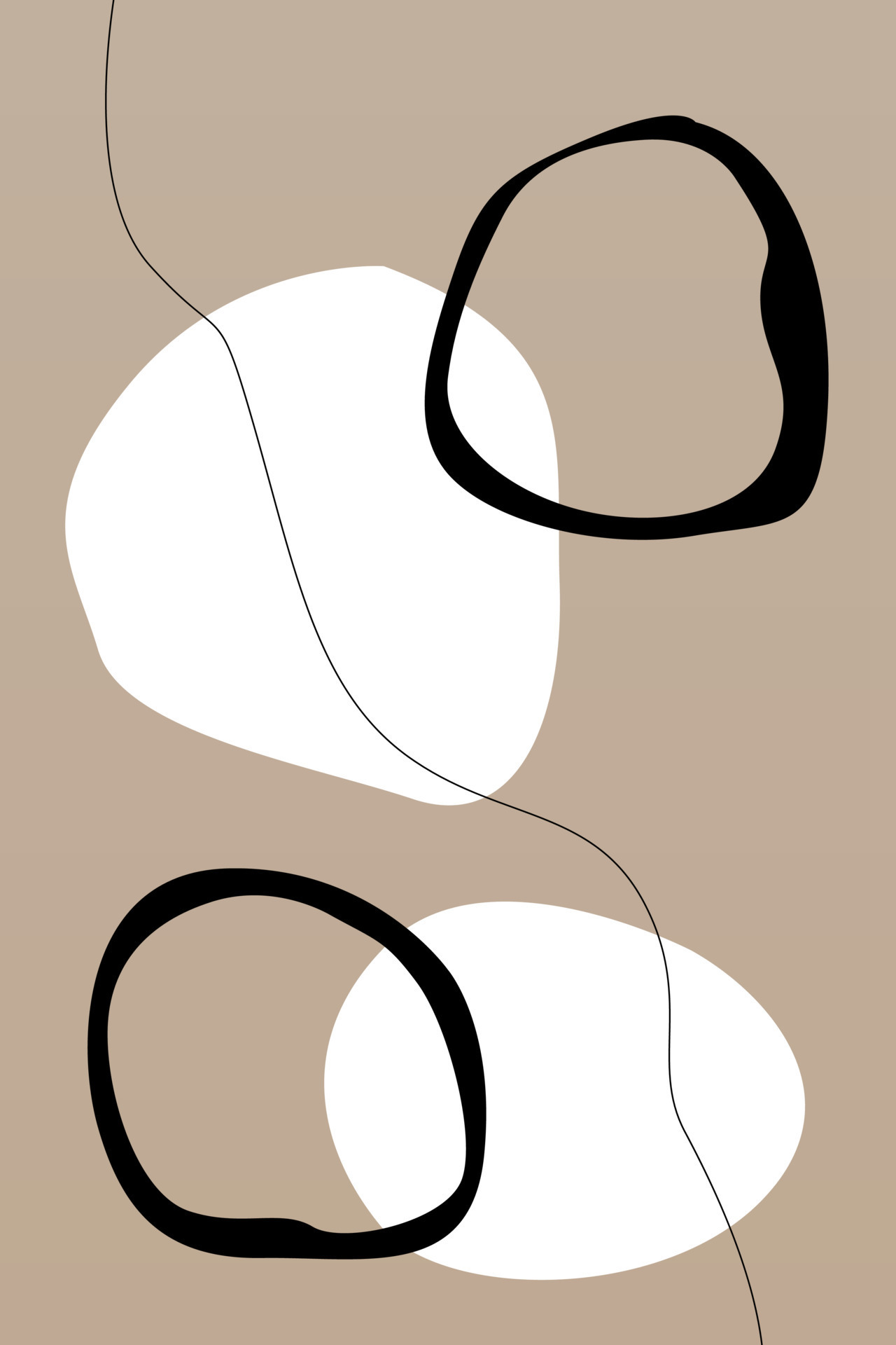 Modern Neutral Abstract Art Print 21593479 Vector Art at Vecteezy