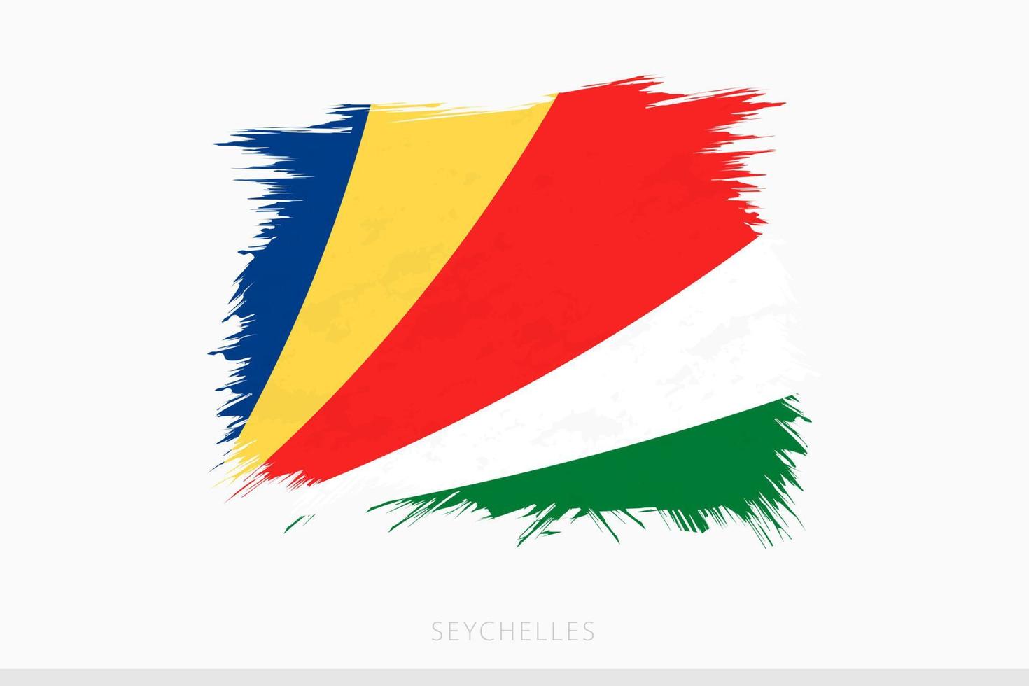 grunge bandera de seychelles, vector resumen grunge cepillado bandera de seychelles