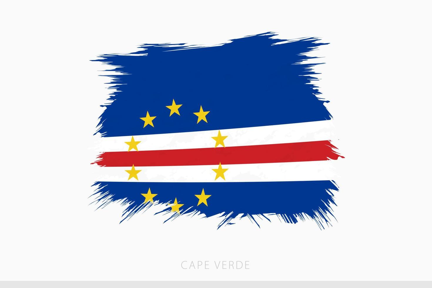 Grunge flag of Cape Verde, vector abstract grunge brushed flag of Cape Verde.