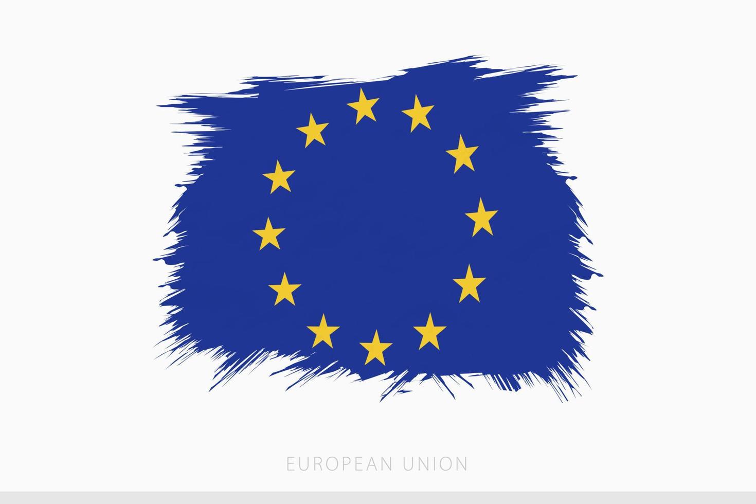 grunge bandera de europeo Unión, vector resumen grunge cepillado bandera de europeo Unión.