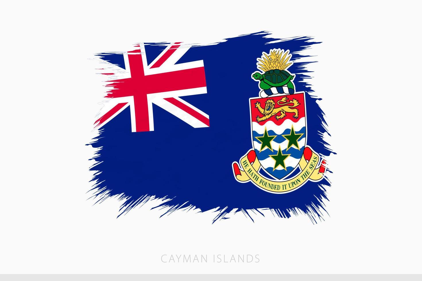 Grunge flag of Cayman Islands, vector abstract grunge brushed flag of Cayman Islands.