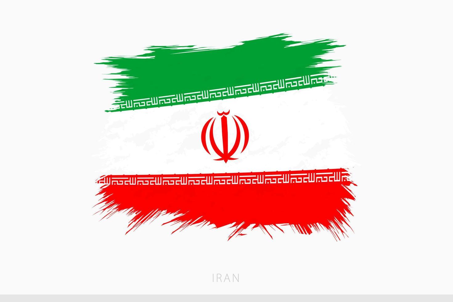 Grunge flag of Iran, vector abstract grunge brushed flag of Iran.