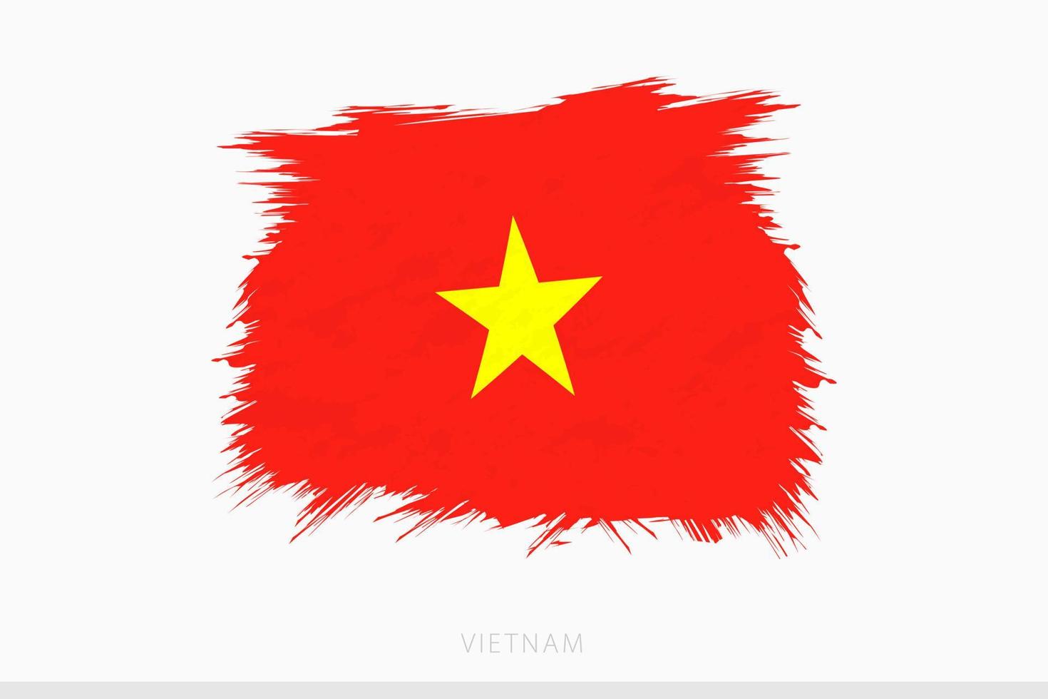 Grunge flag of Vietnam, vector abstract grunge brushed flag of Vietnam.