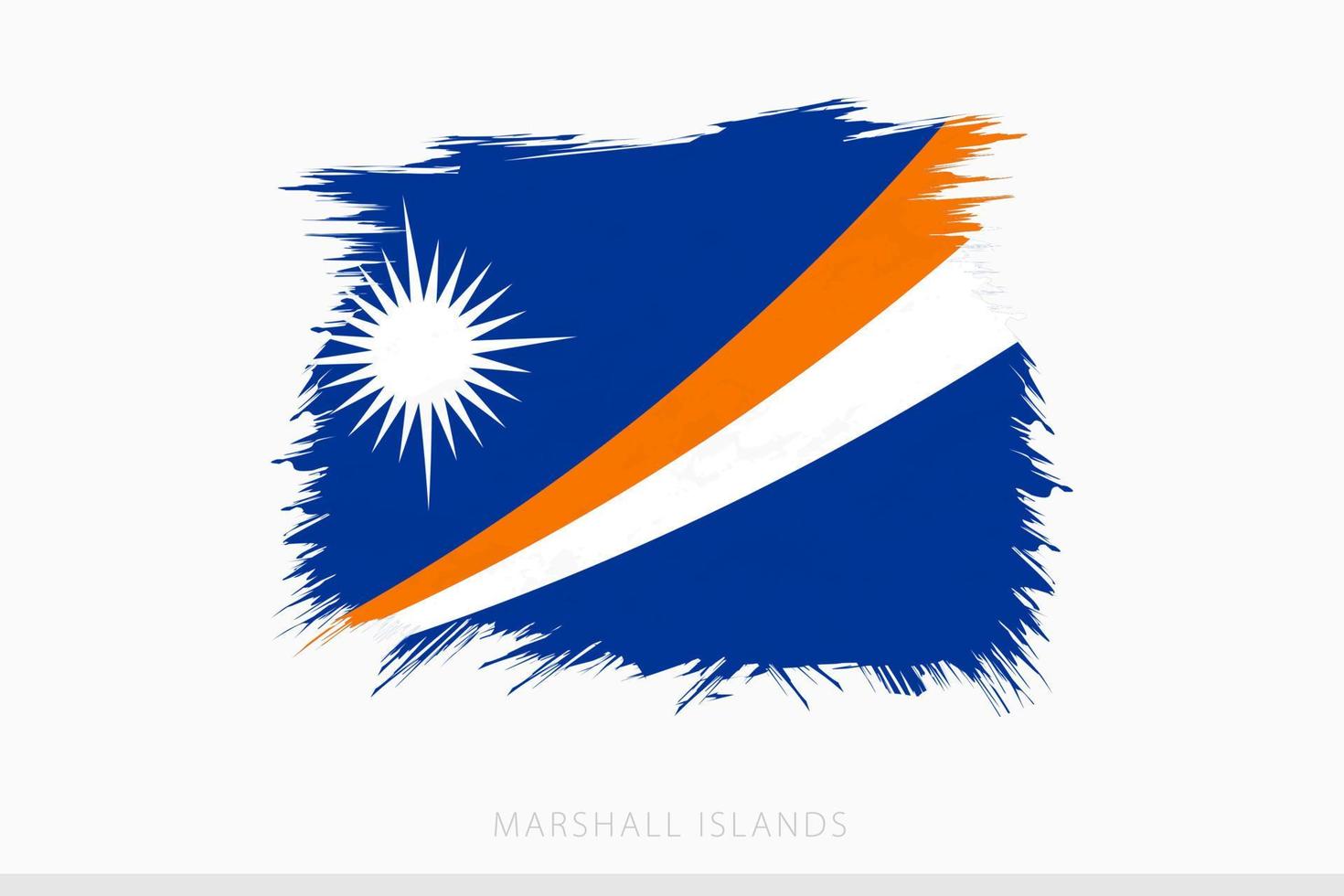 Grunge flag of Marshall Islands, vector abstract grunge brushed flag of Marshall Islands.