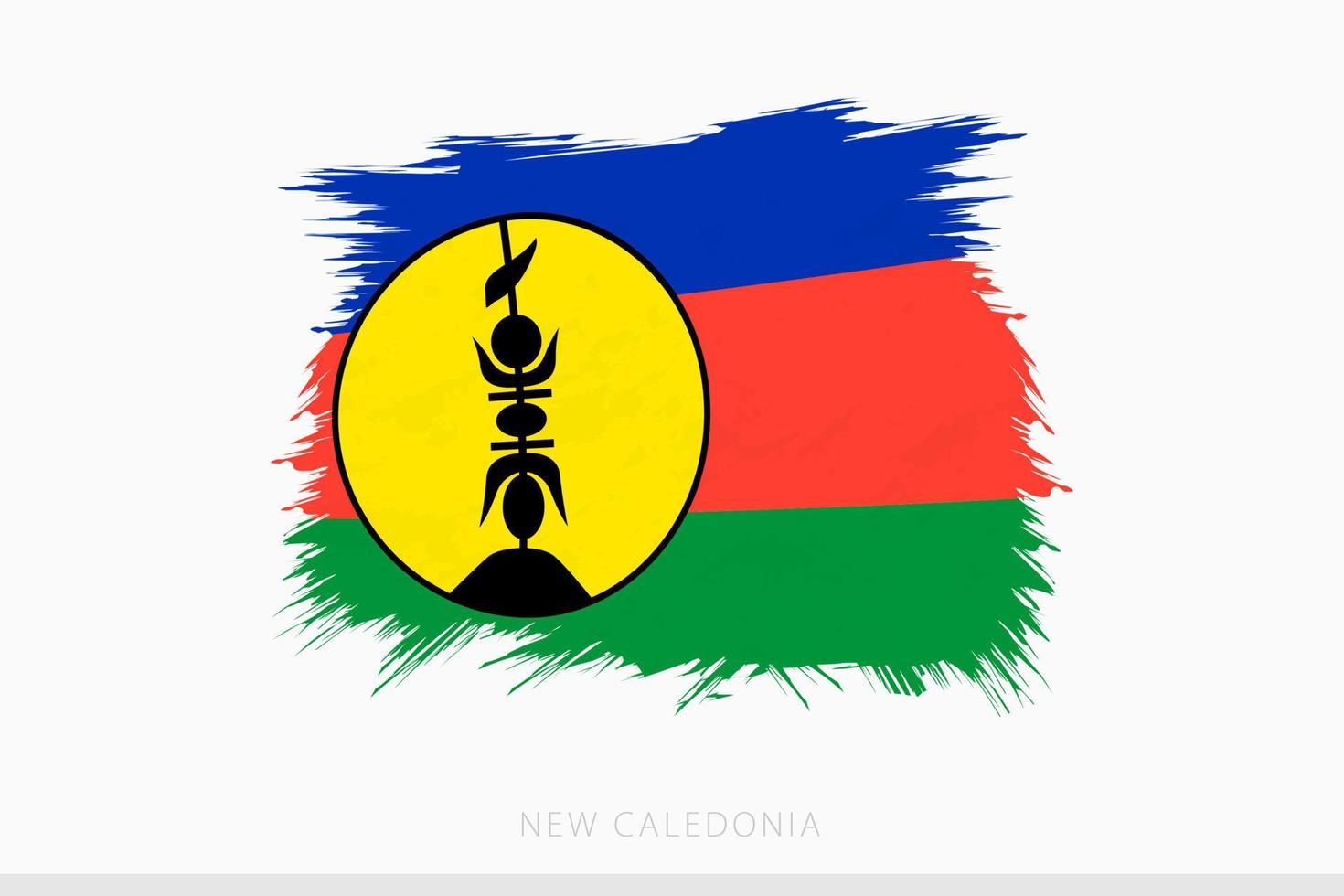 Grunge flag of New Caledonia, vector abstract grunge brushed flag of New Caledonia.
