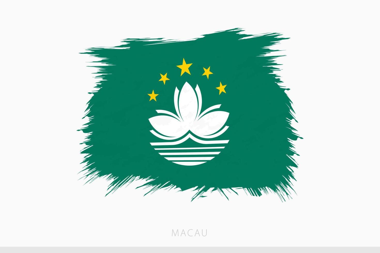 grunge bandera de macao, vector resumen grunge cepillado bandera de Macao.