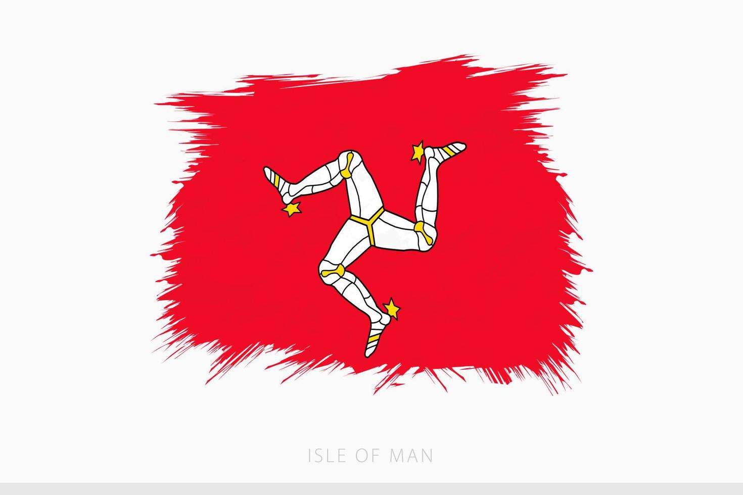 Grunge flag of Isle of Man, vector abstract grunge brushed flag of Isle of Man.