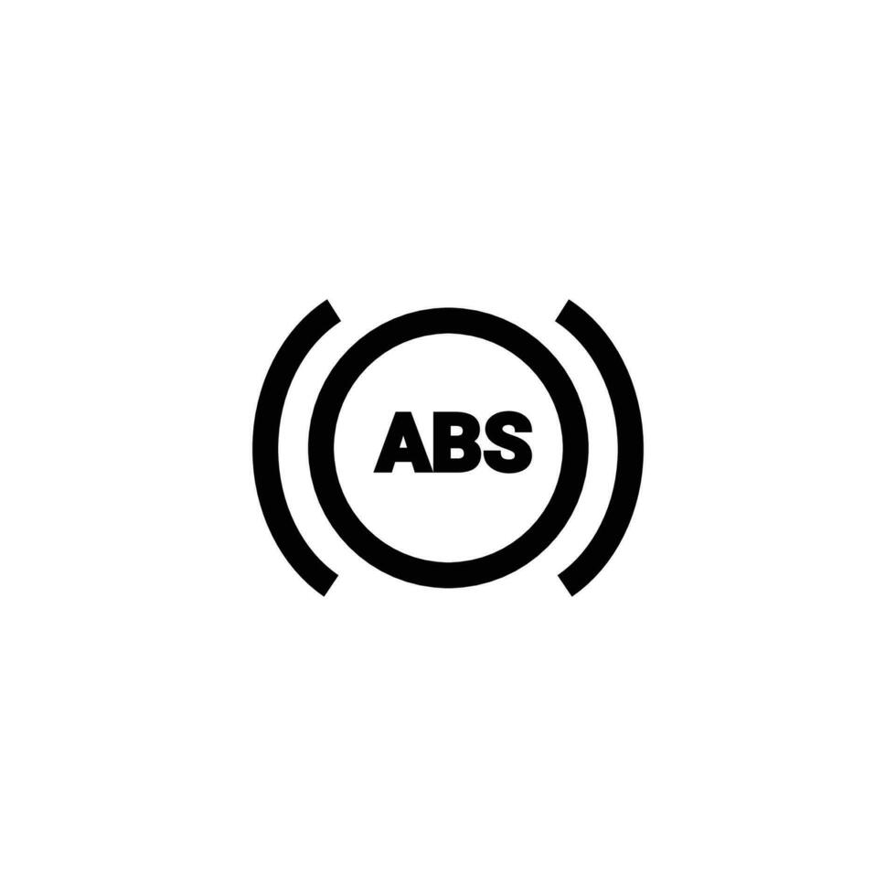 Anti-Lock Braking system indicator. vector illustration