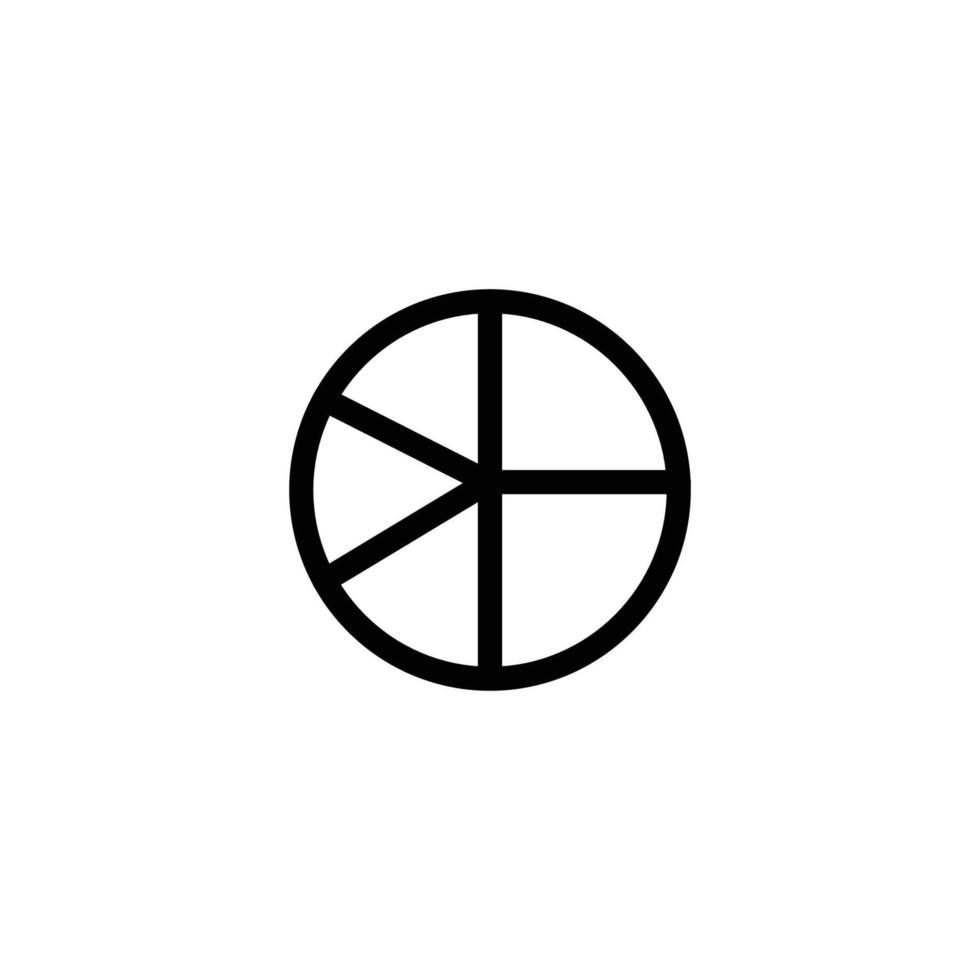 tarta gráfico señal símbolo. vector ilustración