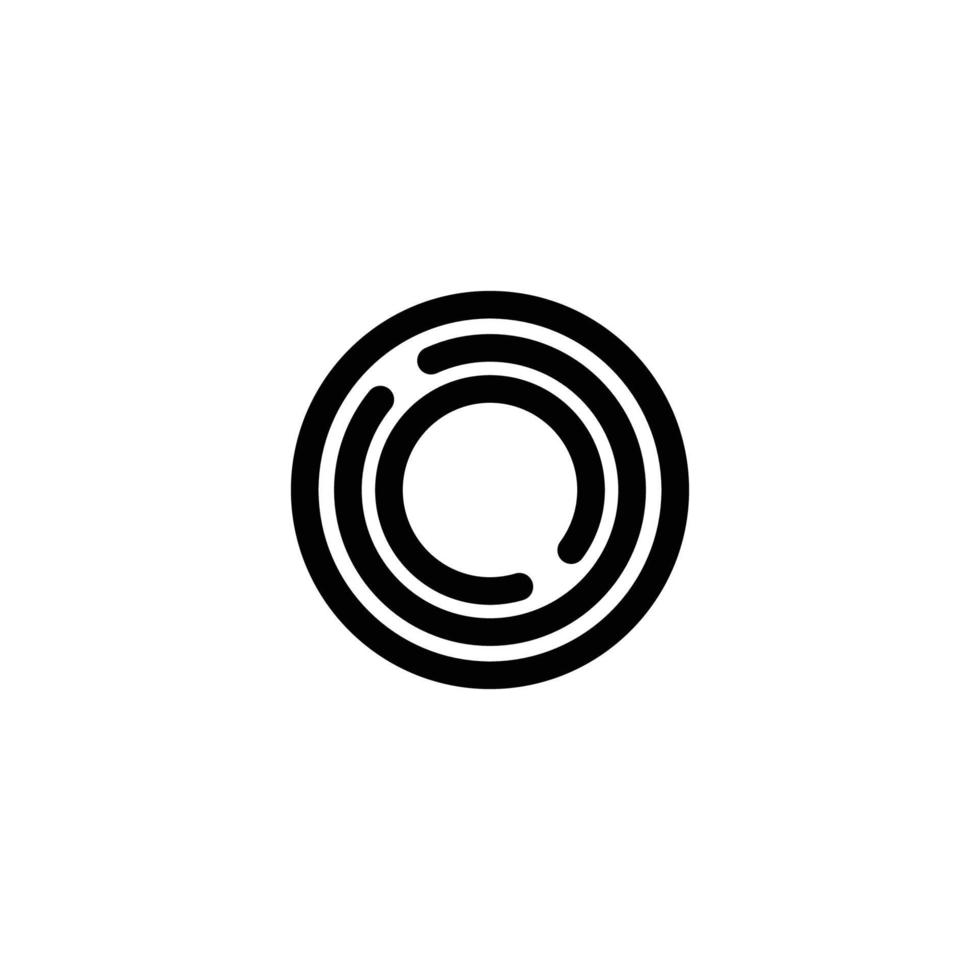 fingerprint sign symbol. vector illustration. line icon