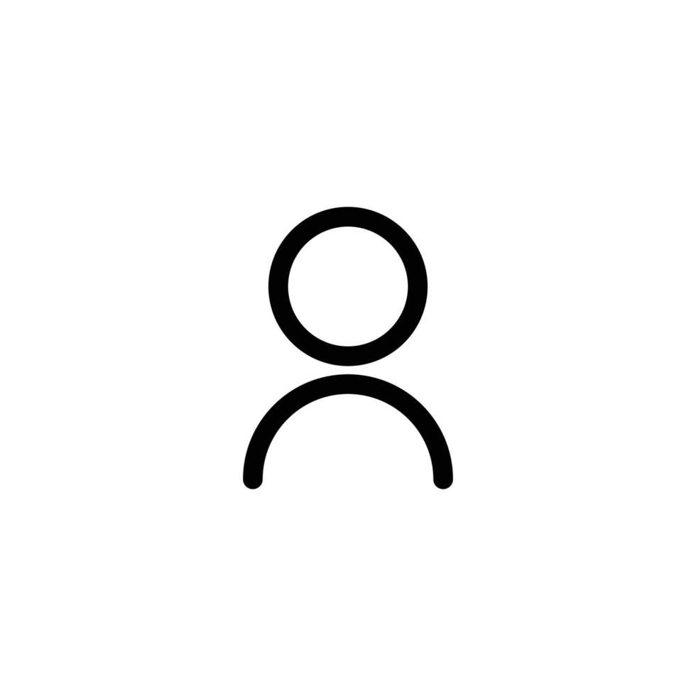 User avatar sign symbol. vector illustration. line icon