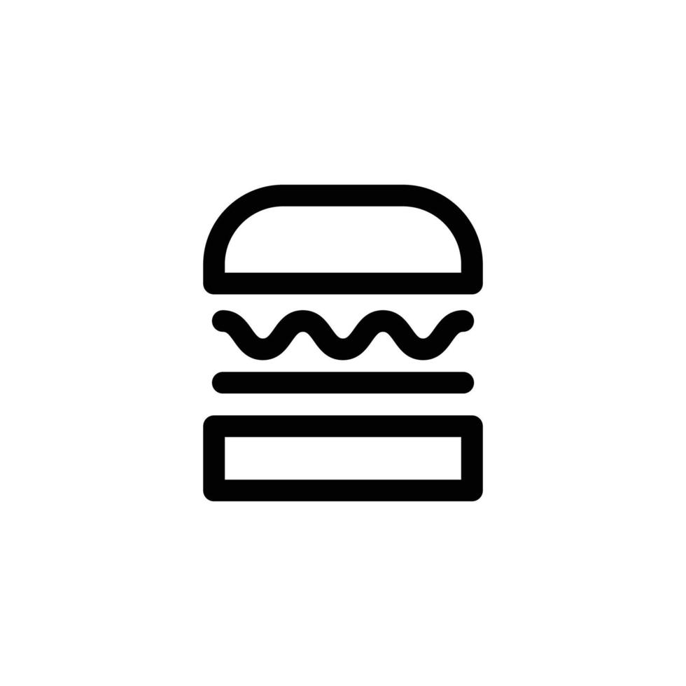 hamburguesa comida firmar símbolo. vector ilustración en blanco antecedentes