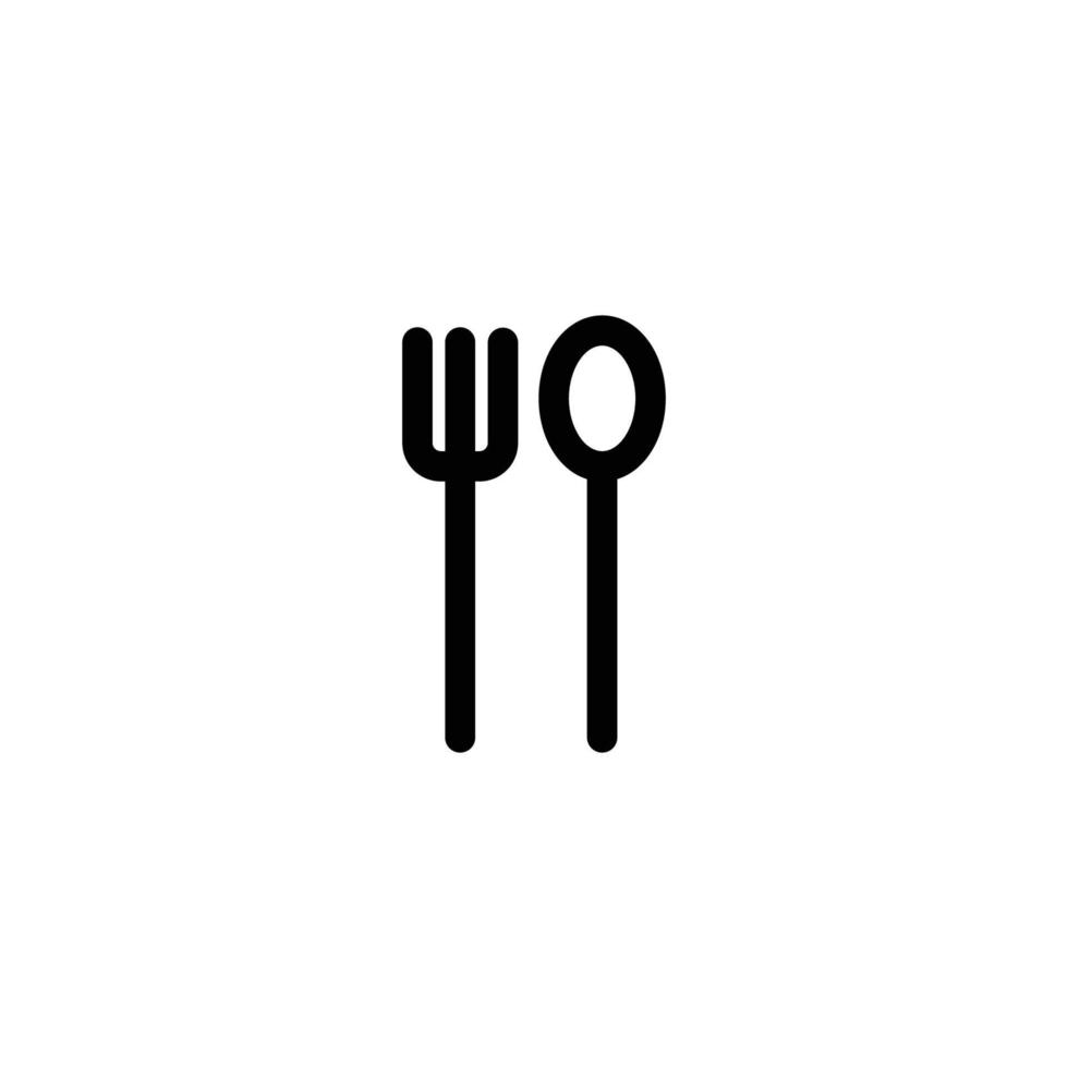 spoon and fork sign symbol. vector illustration on white background