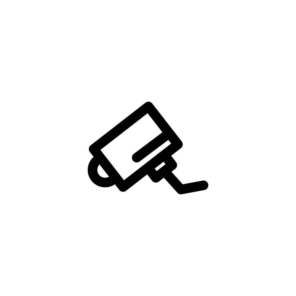 cctv sign symbol. vector illustration. line icon
