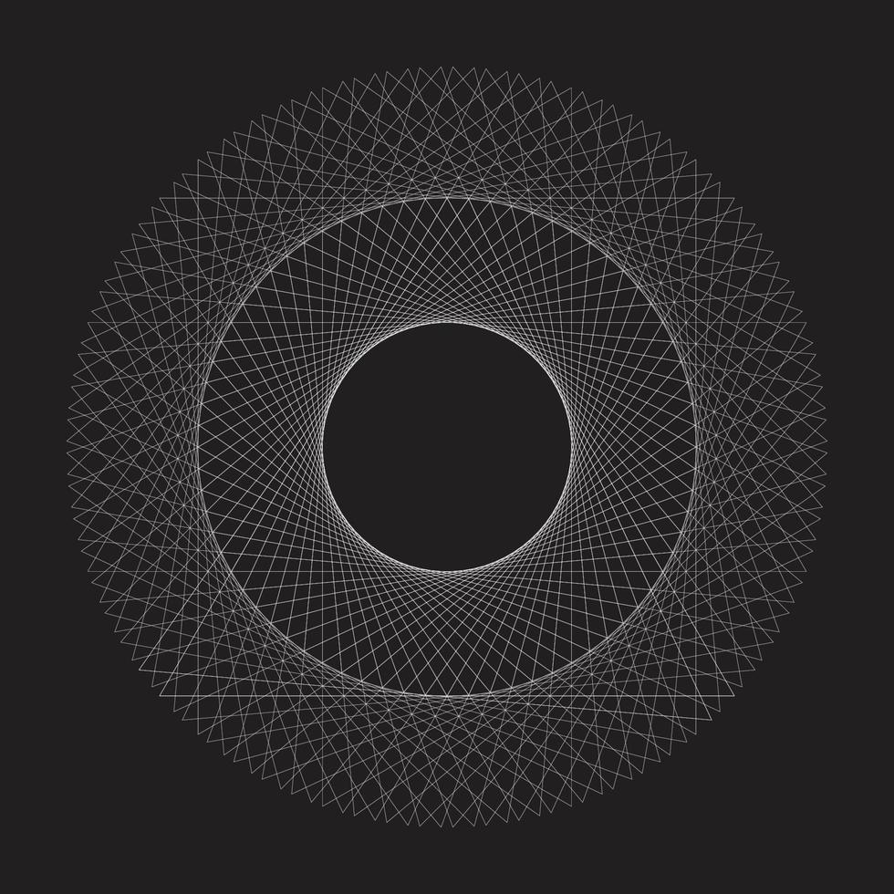 Geometric glow style pattern design with circle shape vector