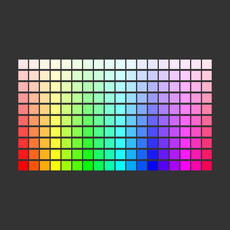 Colorful palette. Set of bright colors of rainbow palette. Vector illustration