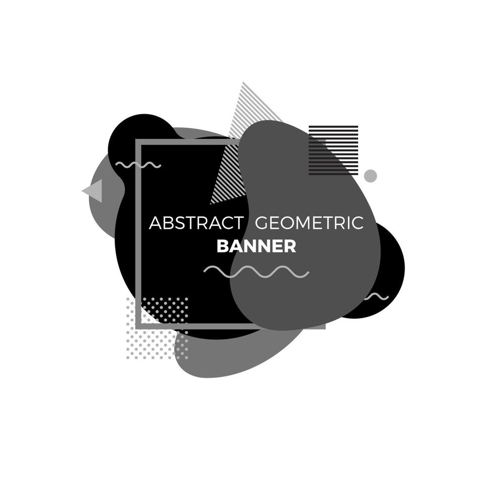 Abstract creative geometric banner template. Modern futuristic graphic elements for music album cover or other design. Gradient shapes. Vector illustration