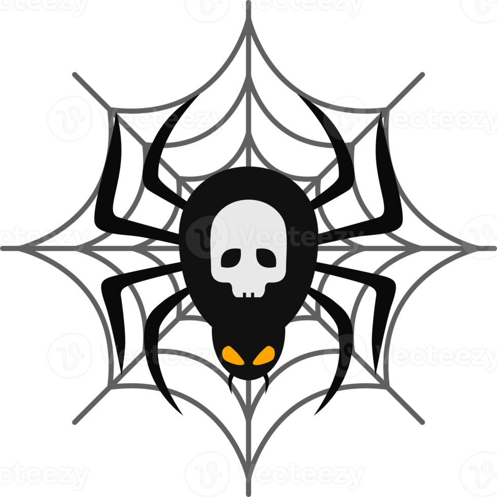 halloween element illustratie met zwart spin. png