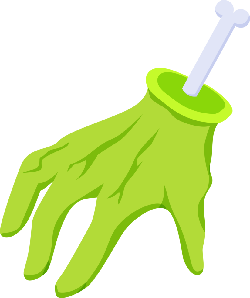 Halloween element illustration with Halloween hand shape candy. png
