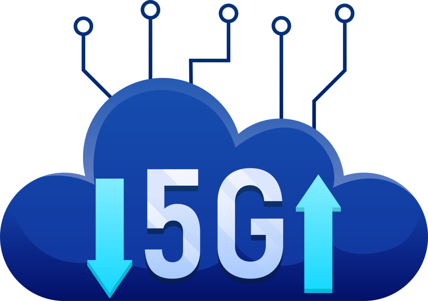 5G wireless network technology icon element illustration png