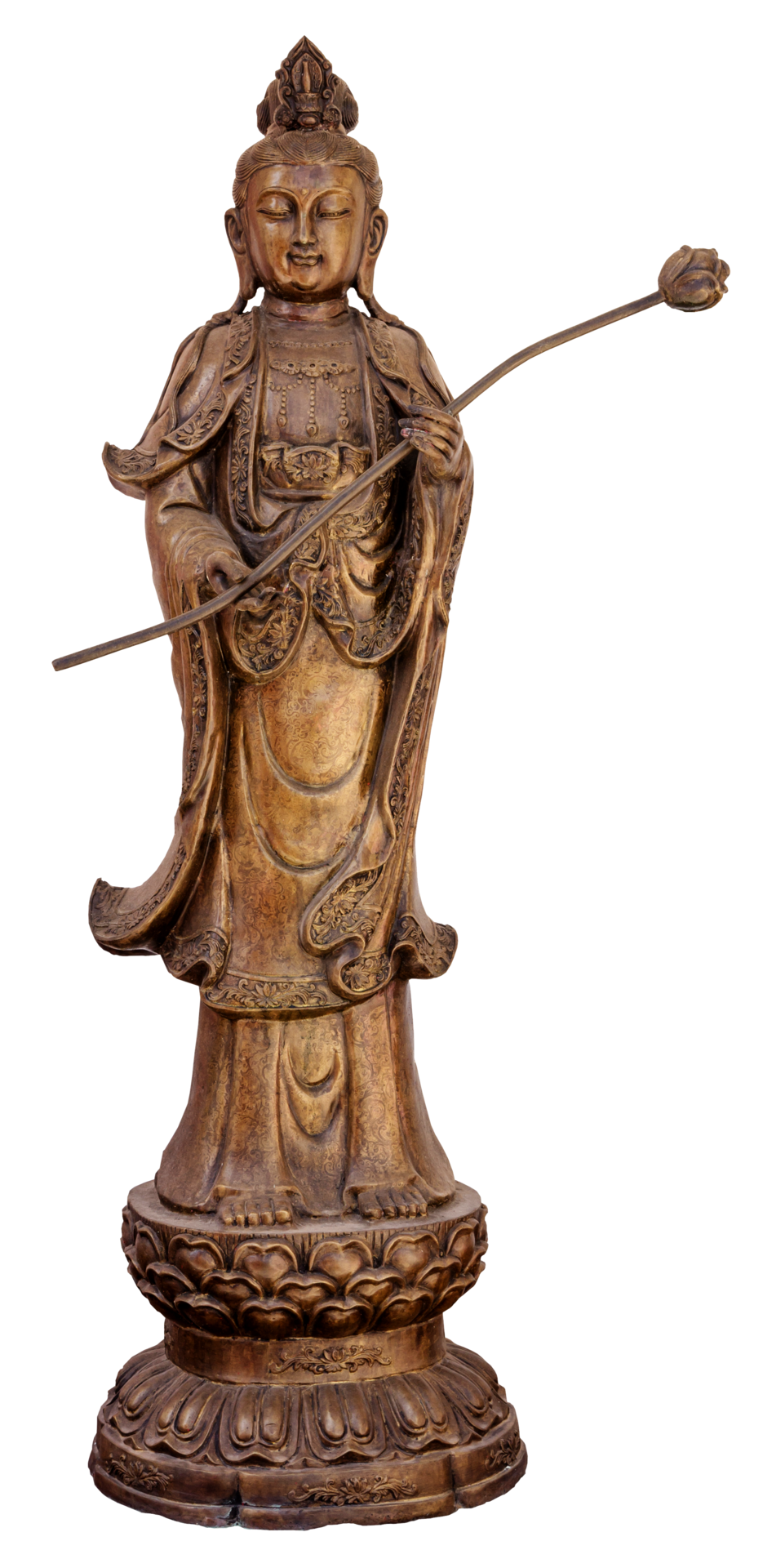 Messing Statue von Guan Yin 21594318 PNG