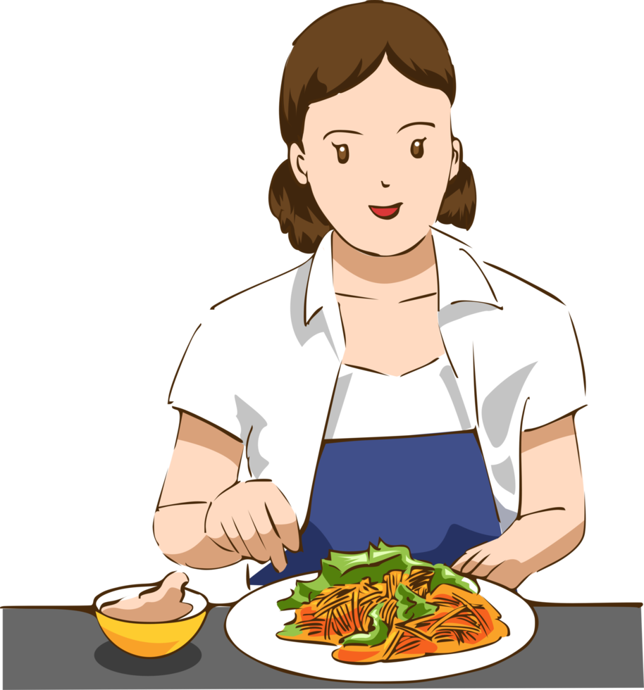 People cooking png graphic clipart design