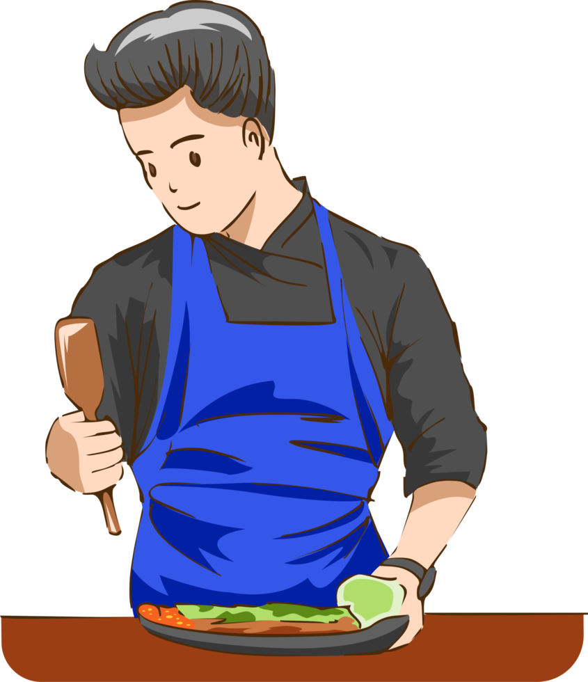 People cooking png graphic clipart design