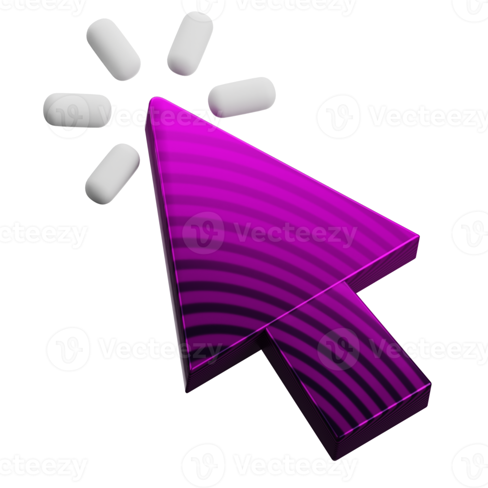 cursor clicking 3d icon png