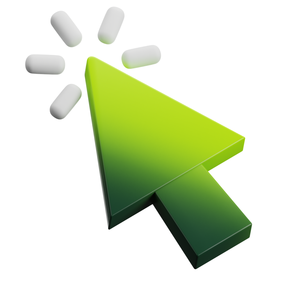 cursor clicking 3d icon png