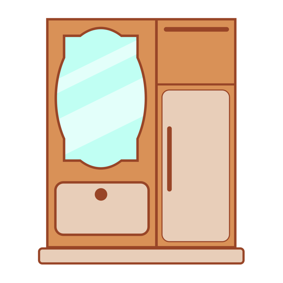 Wood Cupboard Illustration png