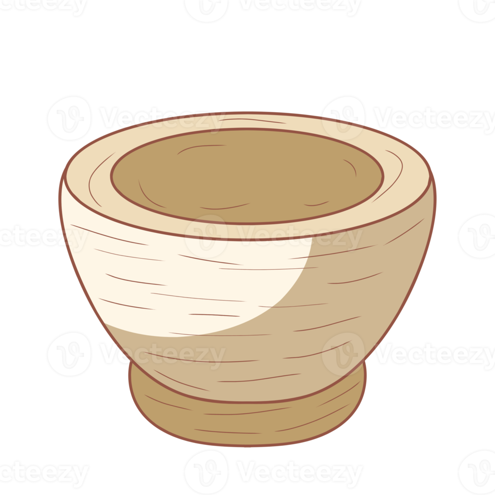 Wooden Mortar Illustration png