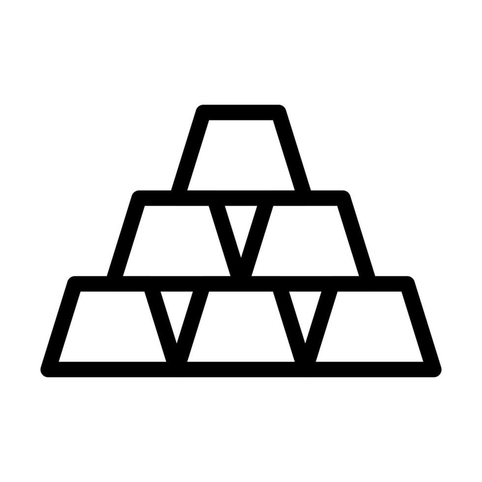 Gold Ingot Icon Design vector