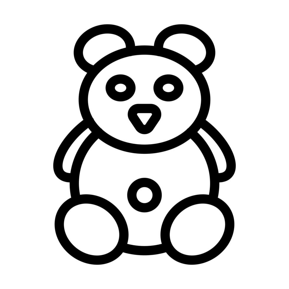 diseño de icono de oso de peluche vector