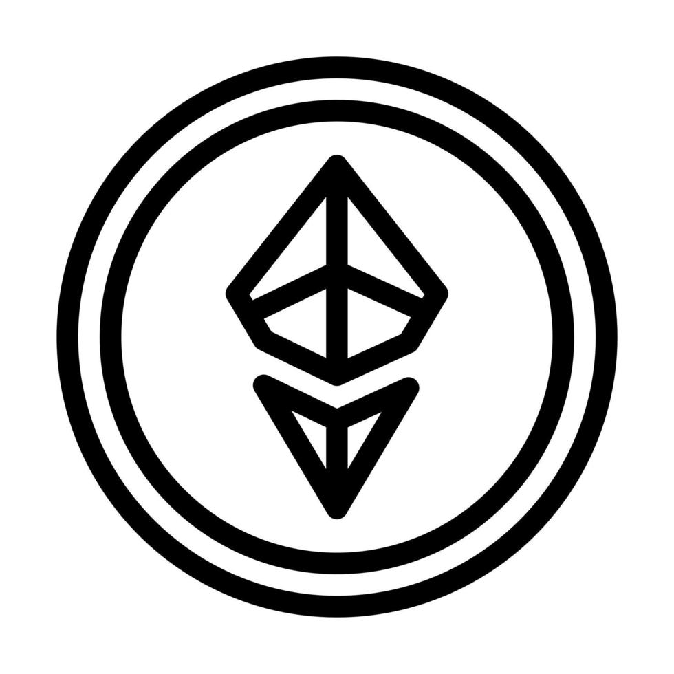 Ethereum Coins Icon Design vector