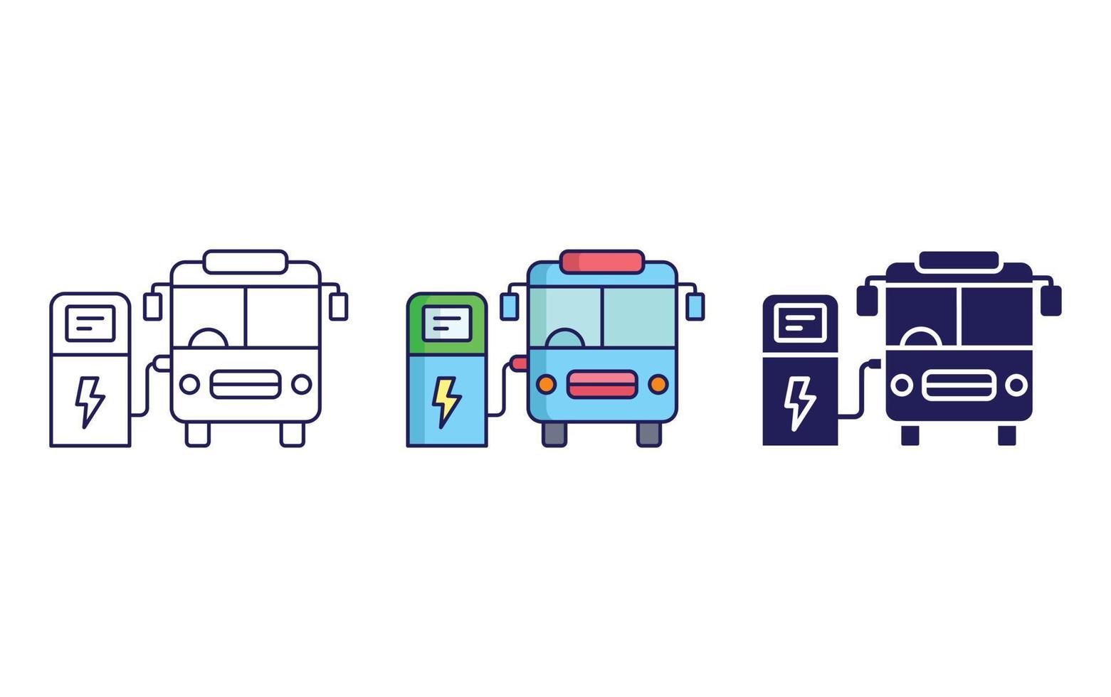 Electric Bus vector icon