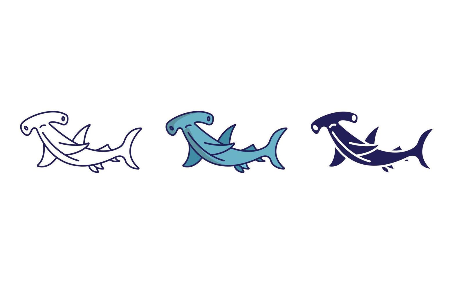 Hammerhead Fish vector icon