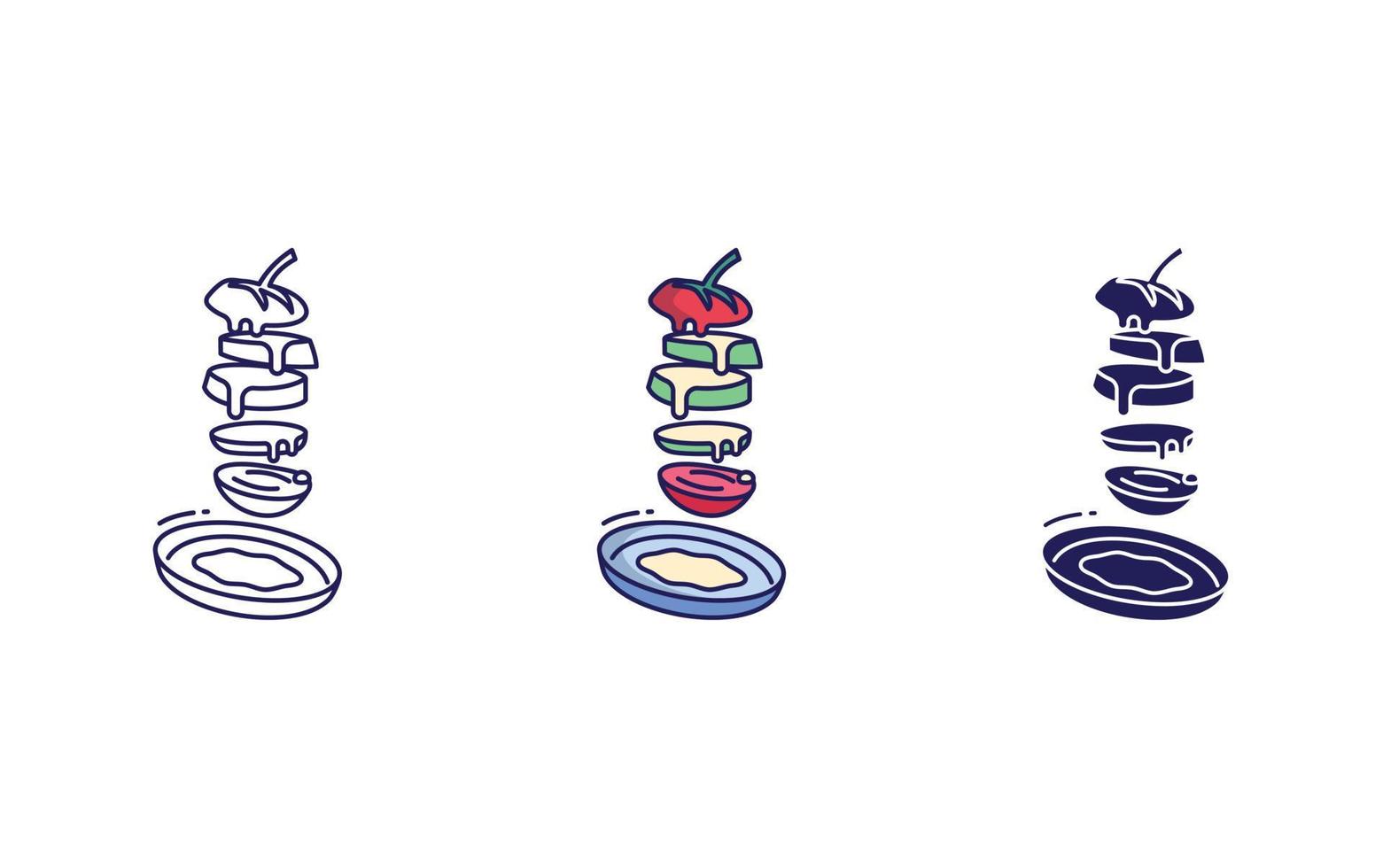 tomato and cucumber. vector icon