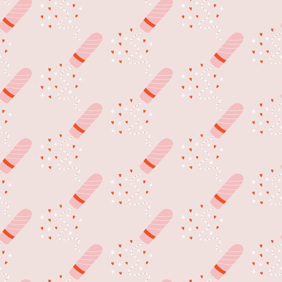 Pattern menstrual product tampons vector