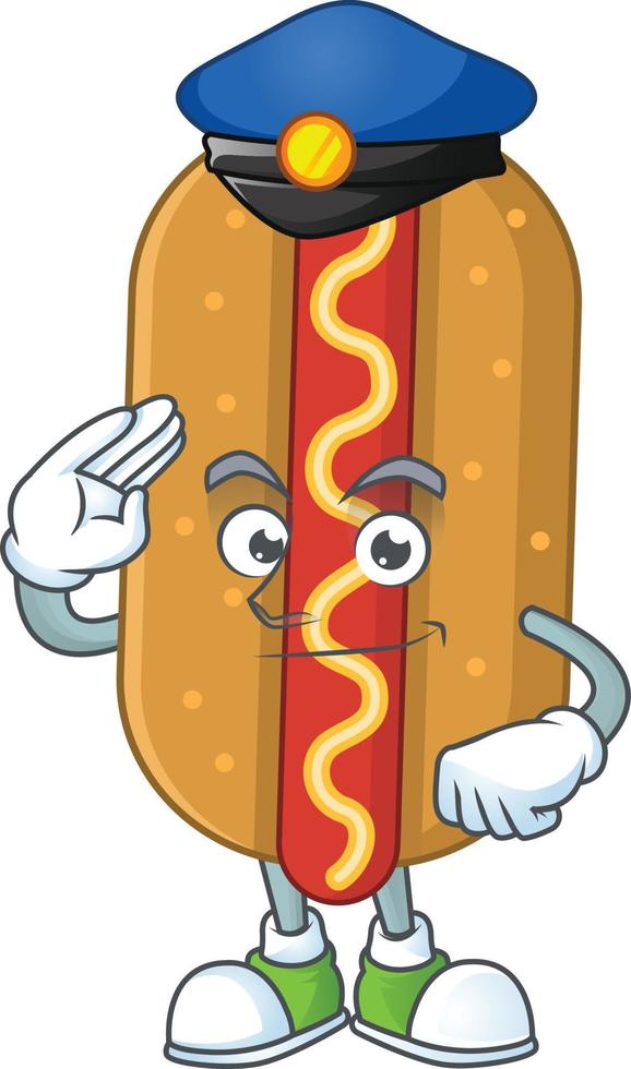 Cartoon character of hotdog vector