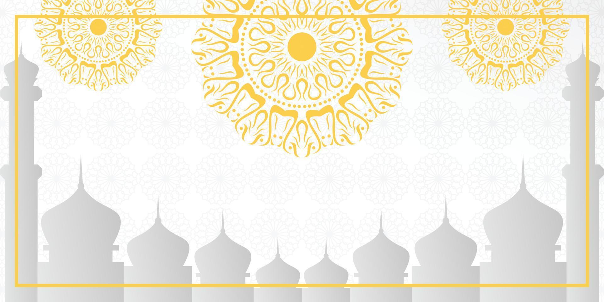 Islamic background, with beautiful mandala ornament. vector template for banners, greeting cards for Islamic holidays.