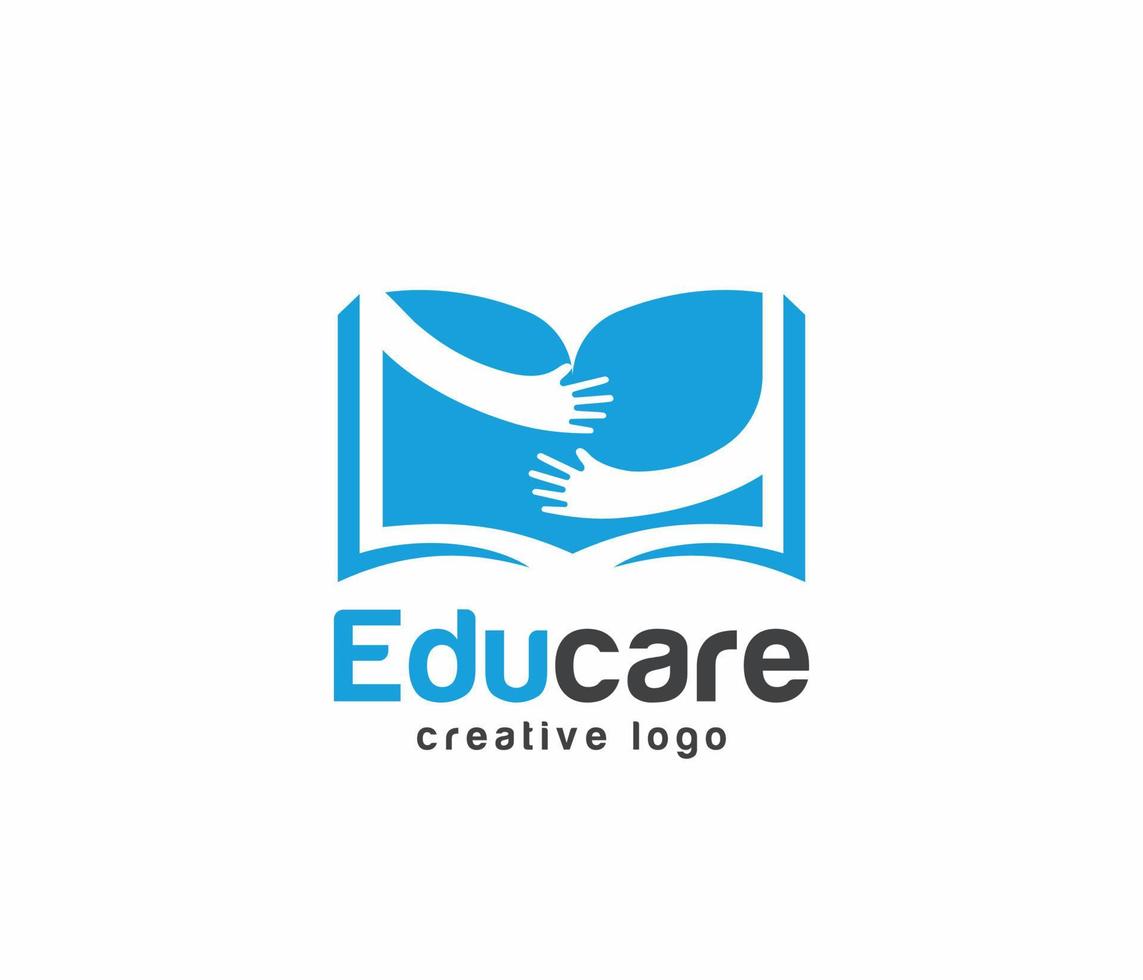 education logo school care logo vector