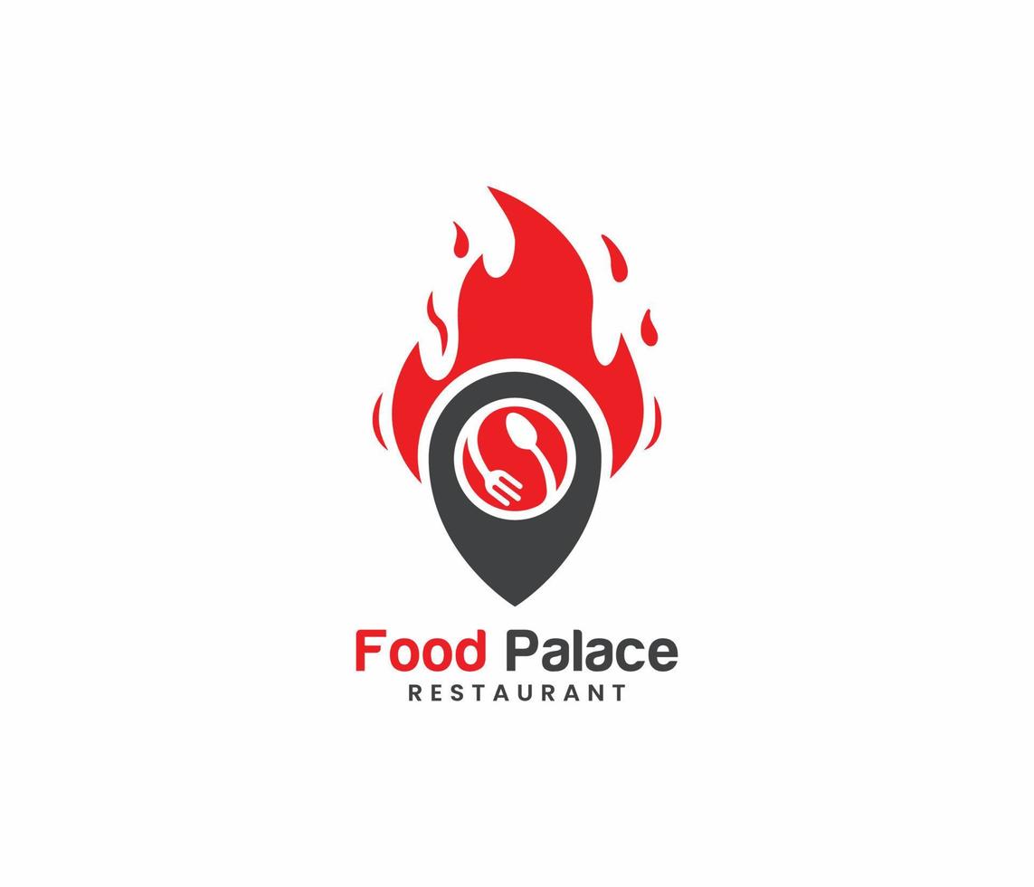 food grill logo or food logo vector