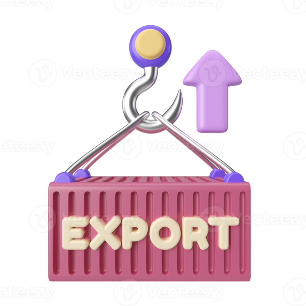 Export 3D Illustration Icon png