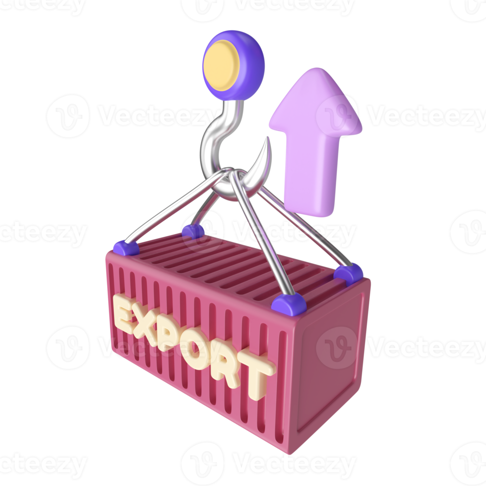 Export 3D Illustration Icon png
