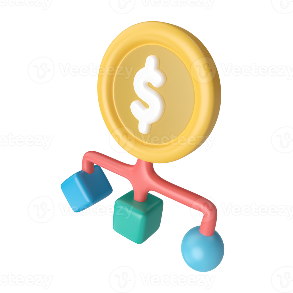 Money Management 3D Illustration Icon png