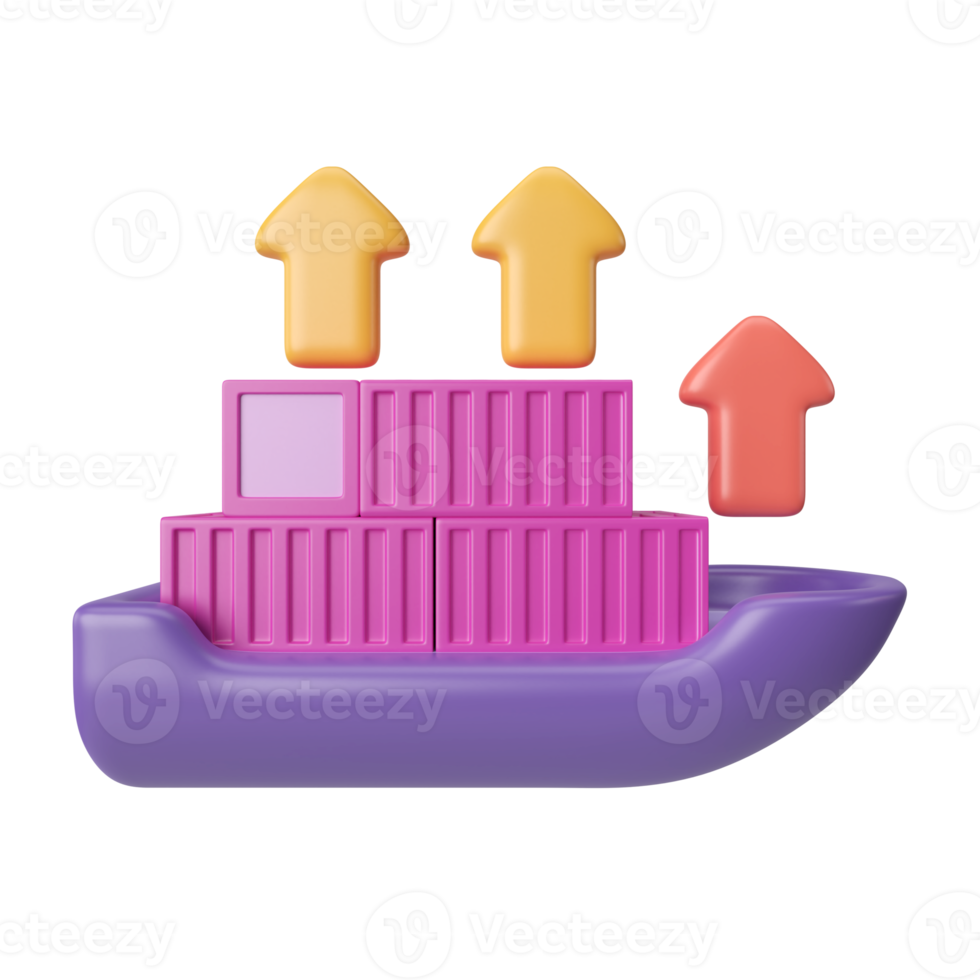 Export 3D Illustration Icon png