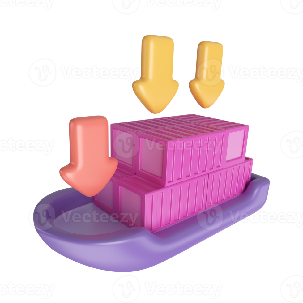 importieren 3d Illustration Symbol png